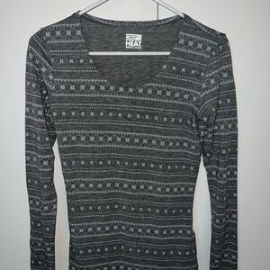 32 Degrees Women's Gray Patterned Top